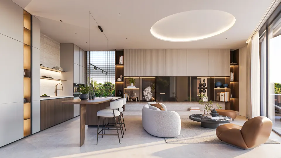 Furnished living space at aQuaaba