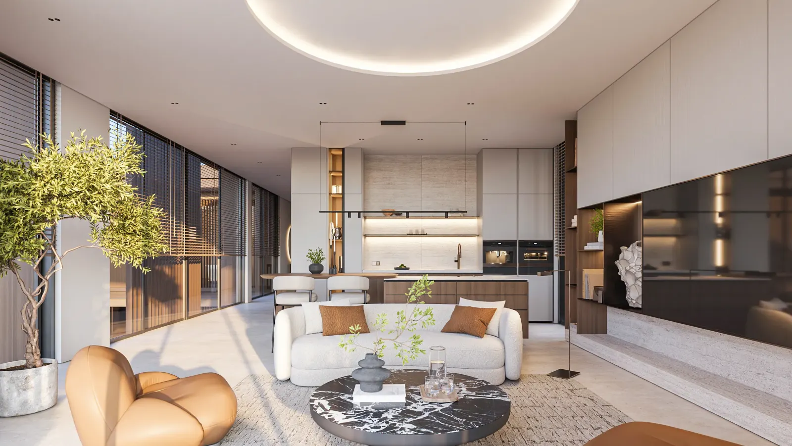 Premium suite living space at aQuaaba