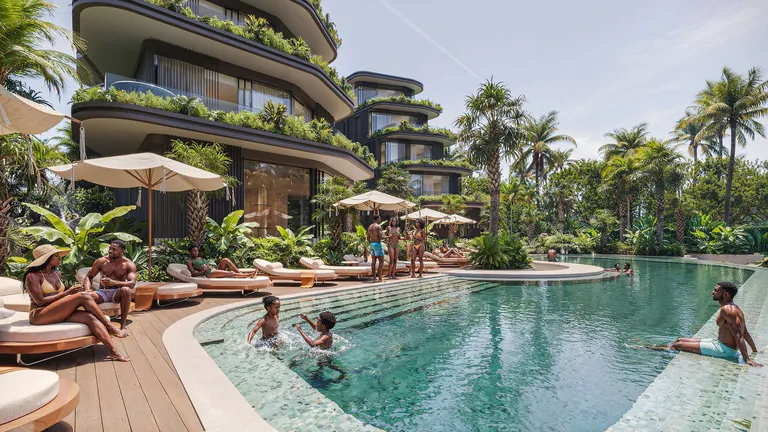 aQuaaba resort pool and hospitality spaces
